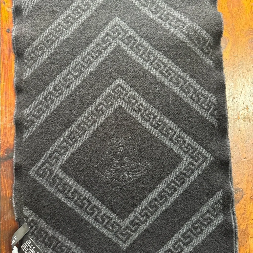 Versace Scarf Black & Gray 58”